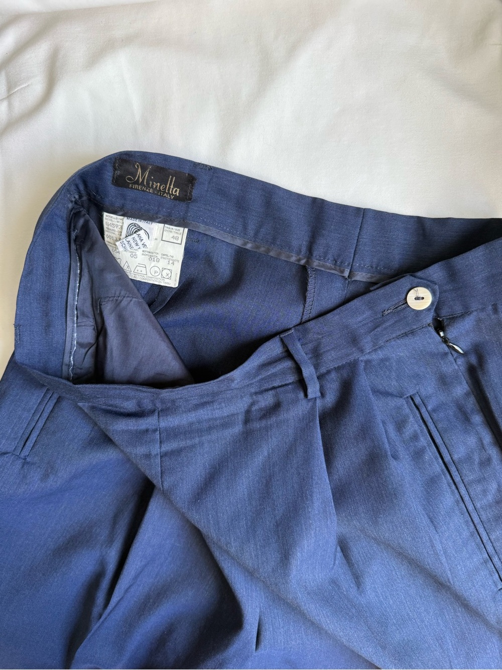 VTG Trouser Navy Wool Cropped Women’s